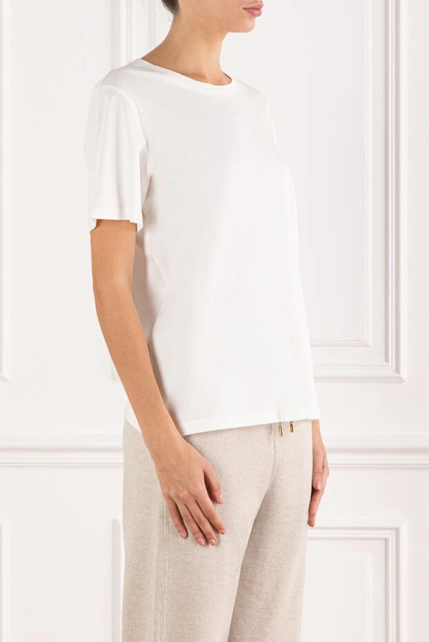 Edward Achour Paris white basic t-shirt made of soft cotton 190955 - photo 3