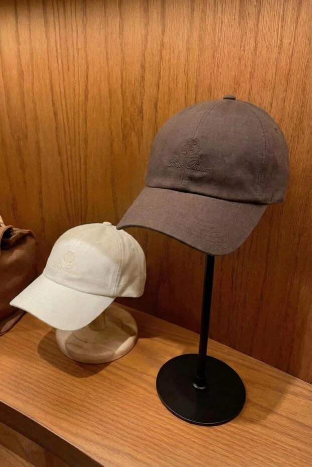 Loro Piana коричневая льняная бейсболка с вышитым логотипом 190968 - фото 2
