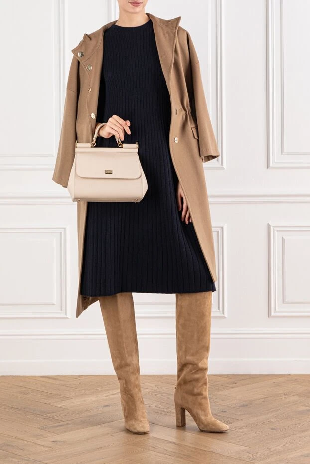 Loro Piana black ribbed cashmere dress with a flared silhouette 190971 - photo 2