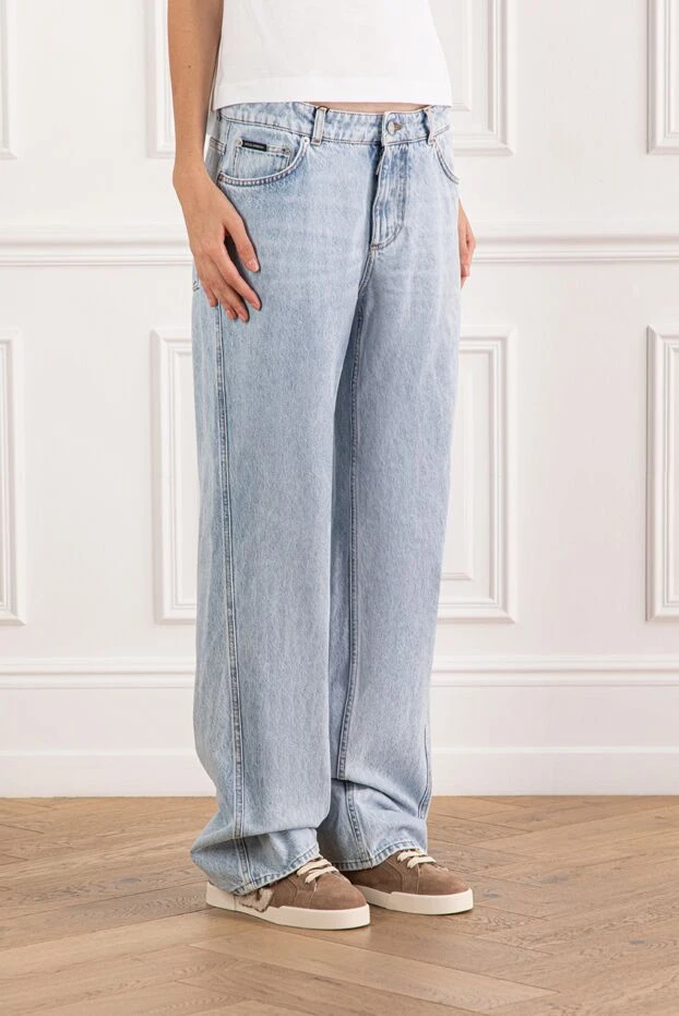 Dolce & Gabbana light blue high-waist straight leg jeans 190994 - photo 3