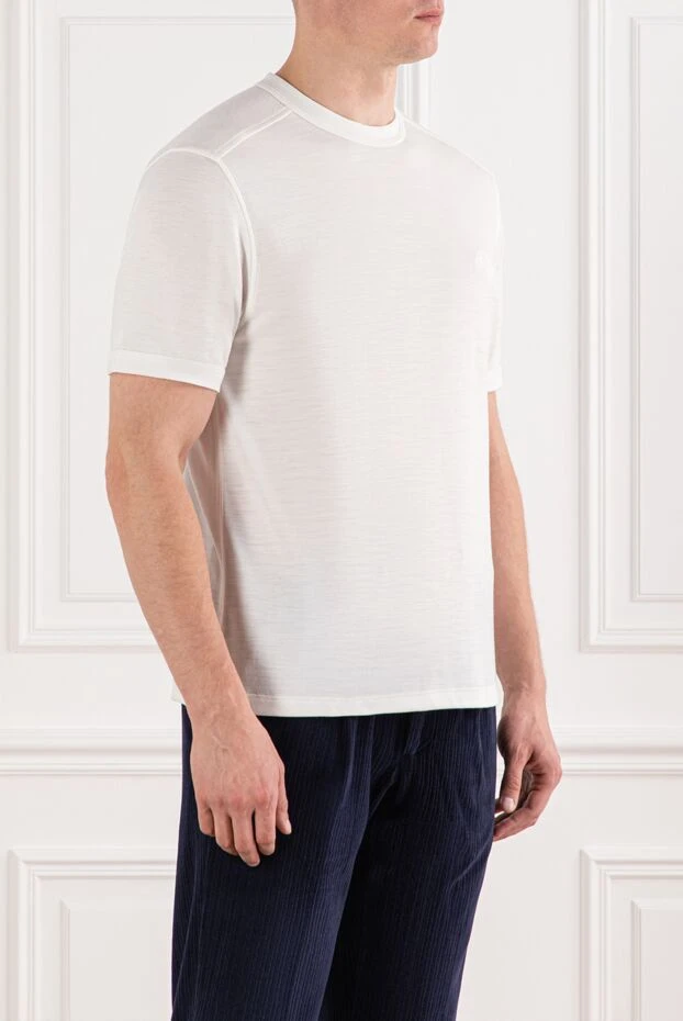 Stefano Ricci ivory t-shirt with a delicate texture 191071 - photo 3