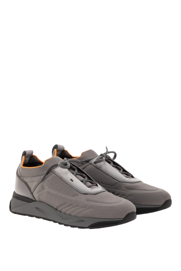 Santoni lightweight textile sneakers with reinforced inserts and a shock-absorbing sole 191290 - photo 3