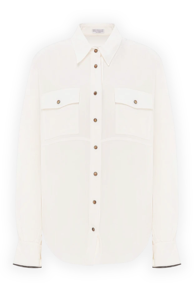 Brunello Cucinelli silk shirt with snap fastening and chest pockets 191296 - photo 1