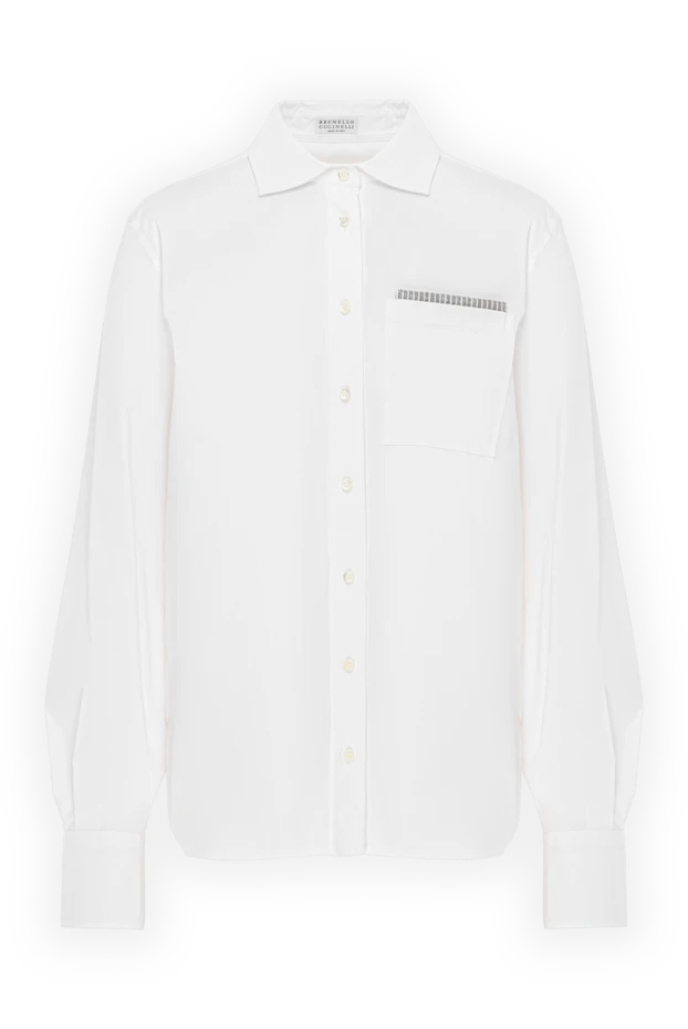 Brunello Cucinelli women's long-sleeved shirt with pocket embellishment 191304 - photo 1