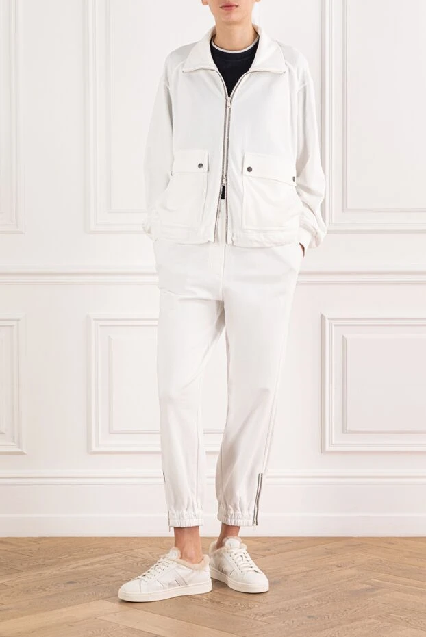 Brunello Cucinelli спортивний костюм з бавовни з блискавкою та накладними кишенями 191333 - фото 2