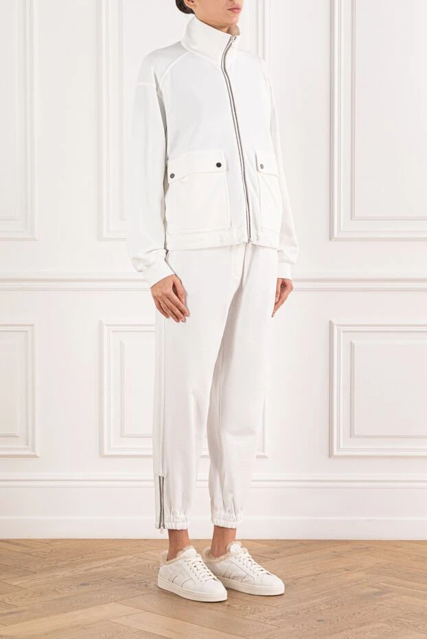 Brunello Cucinelli спортивний костюм з бавовни з блискавкою та накладними кишенями 191333 - фото 3