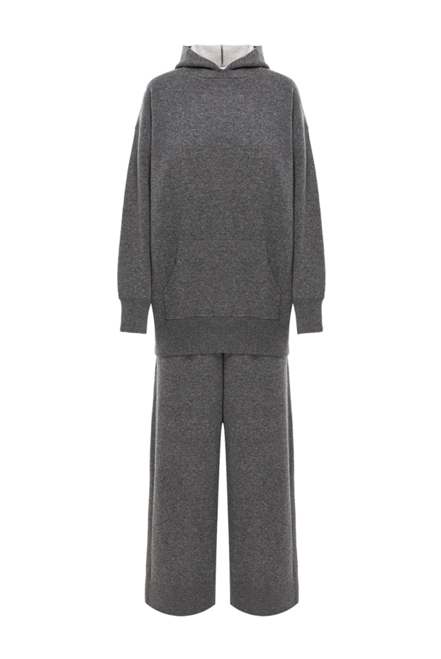 Cashmere walking suit with a voluminous hoodie and loose bottoms - photo 1