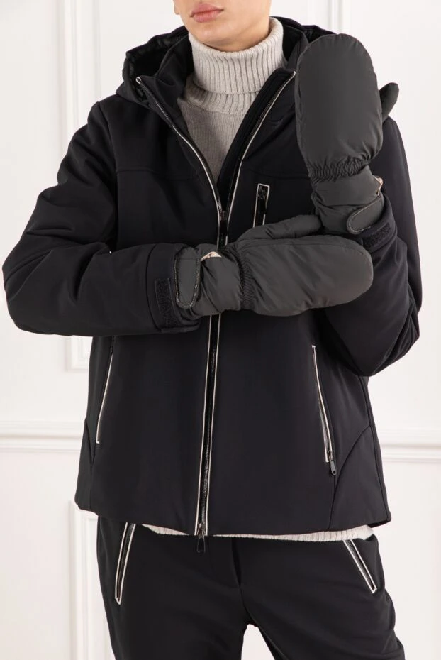 Brunello Cucinelli теплі зимові рукавиці з утеплювачем у шоколадно-коричневому кольорі. 191360 - фото 2