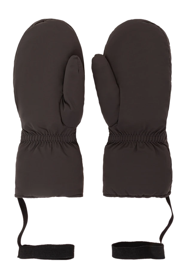 Brunello Cucinelli теплі зимові рукавиці з утеплювачем у шоколадно-коричневому кольорі. 191360 - фото 3