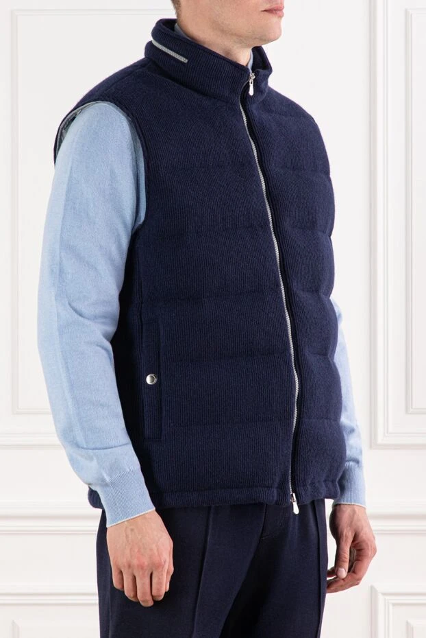Brunello Cucinelli soft cashmere vest with snap pockets 191403 - photo 3