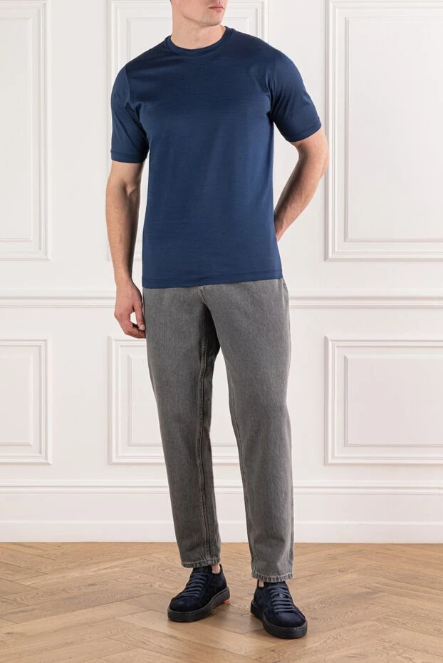 Brunello Cucinelli stone washed gray jeans with contrast stitching 191408 - photo 2