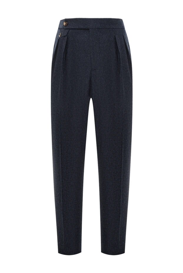 Brunello Cucinelli blue wool trousers with a defined waistline 191414 - photo 1