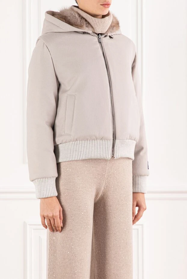 FG Furs short sable fur coat with a hood and knitted cuffs 191559 - photo 3