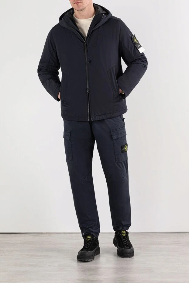 Stone Island мужская утепленная куртка с фирменной нашивкой на рукаве 191572 - фото 2