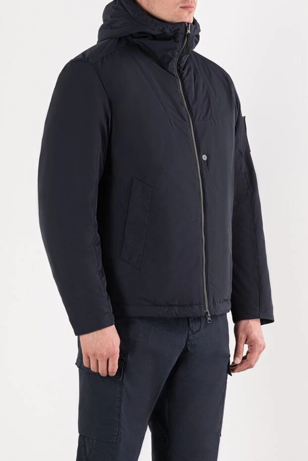Stone Island мужская утепленная куртка с фирменной нашивкой на рукаве 191572 - фото 3