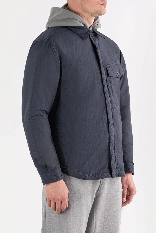 Stone Island серая куртка-рубашка из нейлона с нагрудным карманом 191573 - фото 3