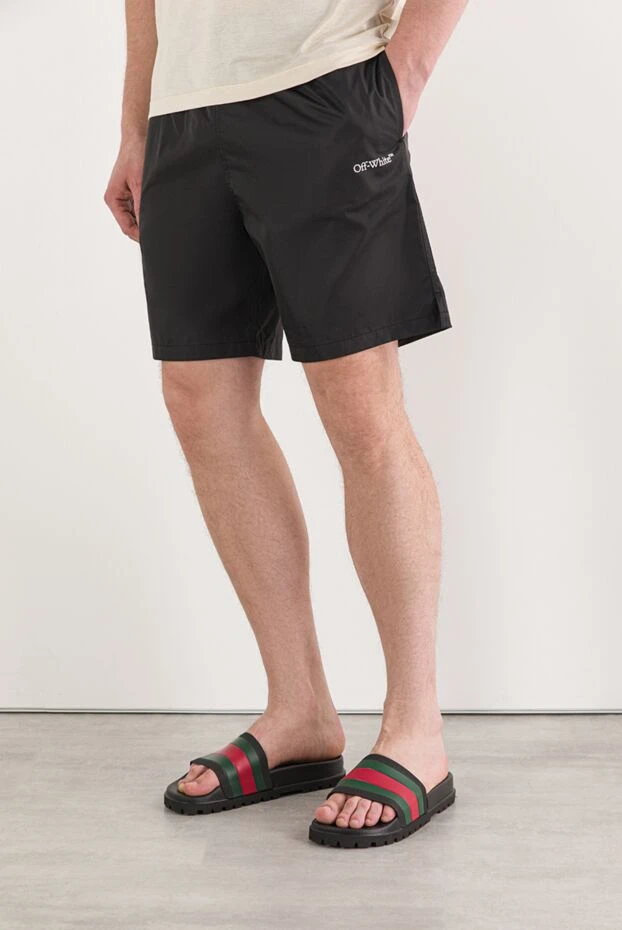 Men's Black Webbing Flip Flops - photo 2