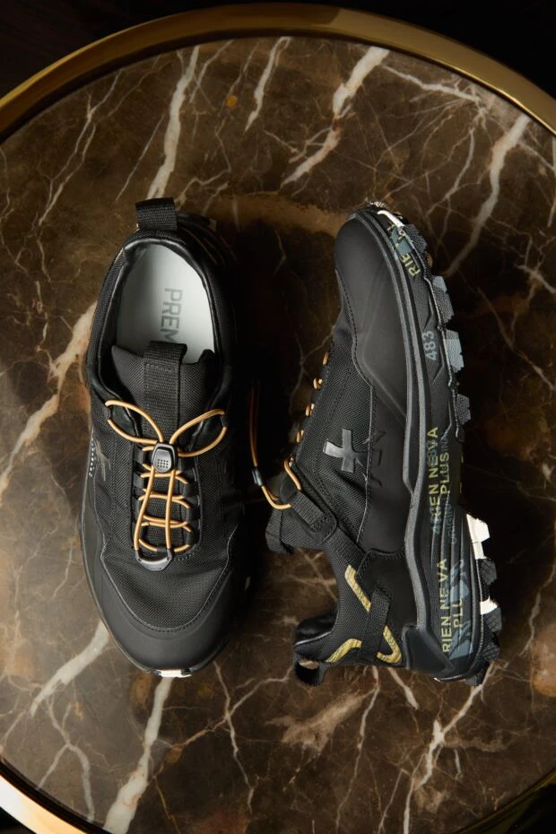 Кросівки Crosso 2 з текстилю та замші чорного кольору. - фото 2