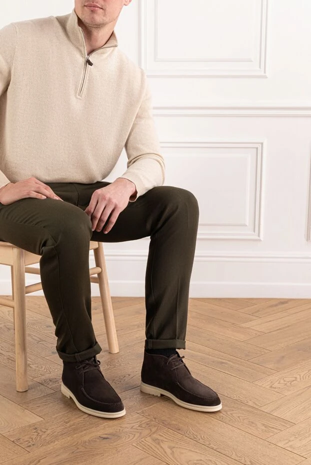 Loro Piana walk and walk boots made of water-repellent calfskin suede 191598 - photo 2