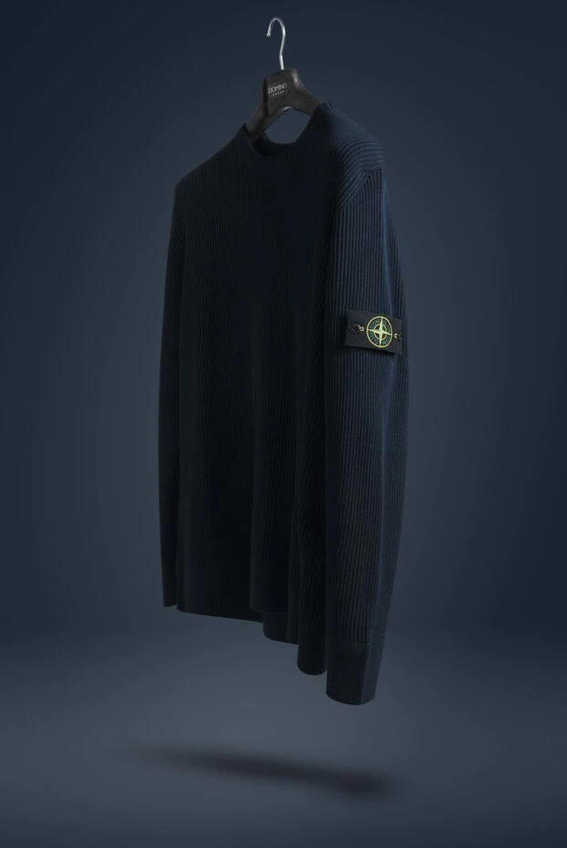 Stone Island knitted jumper with a round neck in rws wool yarn with a ribbed pattern 191618 - photo 2