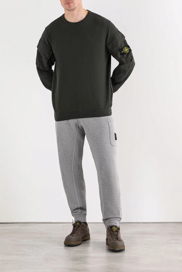 Stone Island green fleece crew neck sweatshirt 191629 - photo 2