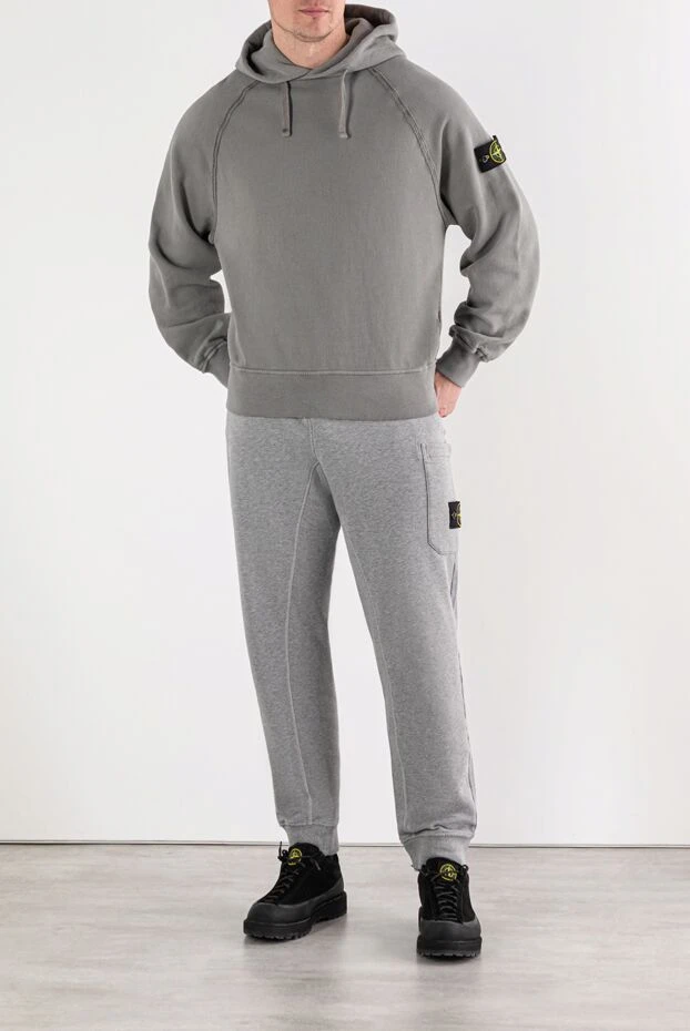 Stone Island loose-fitting fleece hoodie with raglan sleeves 191631 - photo 2
