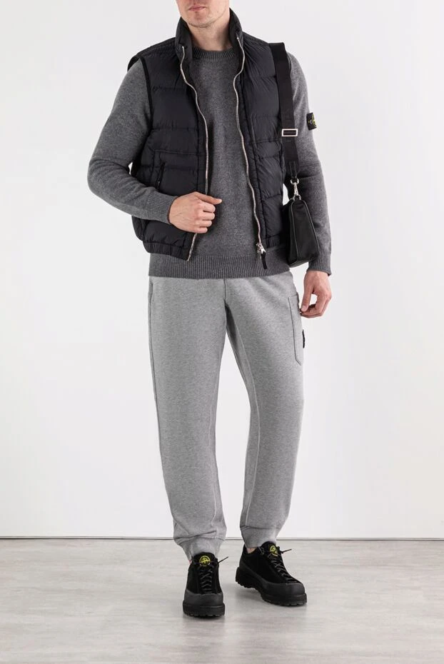 Stone Island soft light grey cotton trousers with side pocket 191633 - photo 2