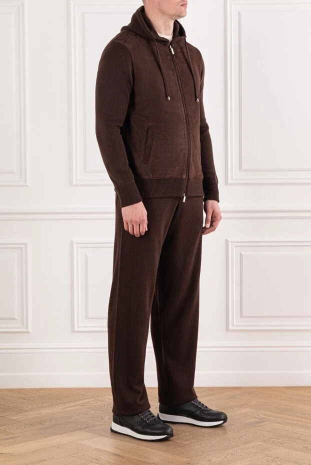 Cesare di Napoli brown tracksuit with velvet inserts 191641 - photo 3
