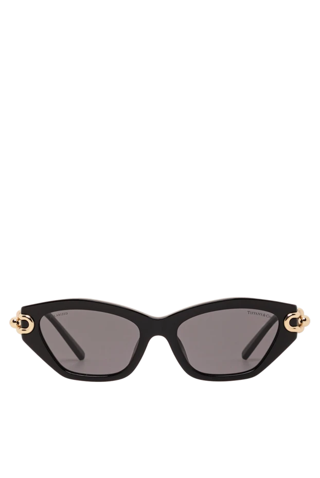 Tiffany&Co женские солнцезащитные очки в черной оправе с золотистыми дужками 191660 - фото 1