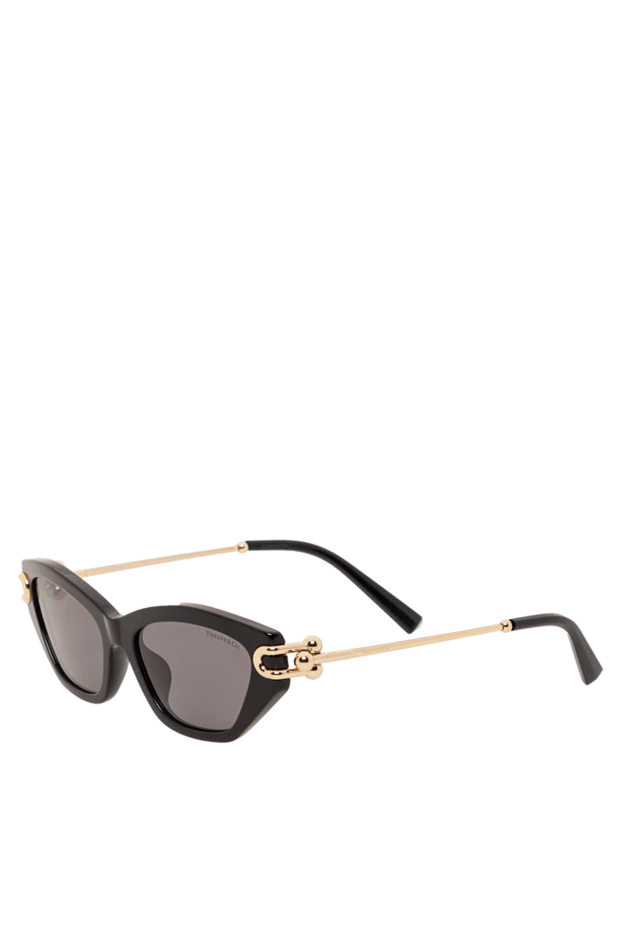 Tiffany&Co women's sunglasses with black frames and gold temples 191660 - photo 3