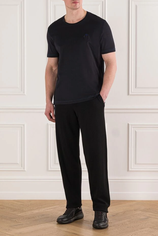 Billionaire футболка бавовняна чорна з рельєфним логотипом 191684 - фото 2