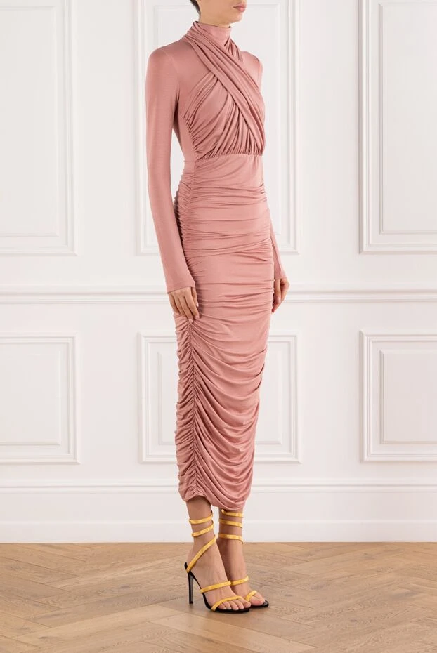 Balmain pink pleated jersey midi dress 191711 - photo 3