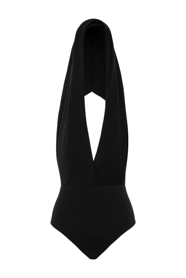 Balmain draped black hooded bodysuit 191721 - photo 1