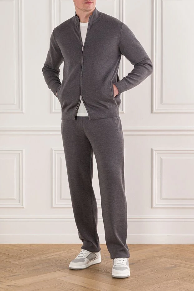 Cesare di Napoli графітовий костюм з м'якої вовни 191725 - фото 2