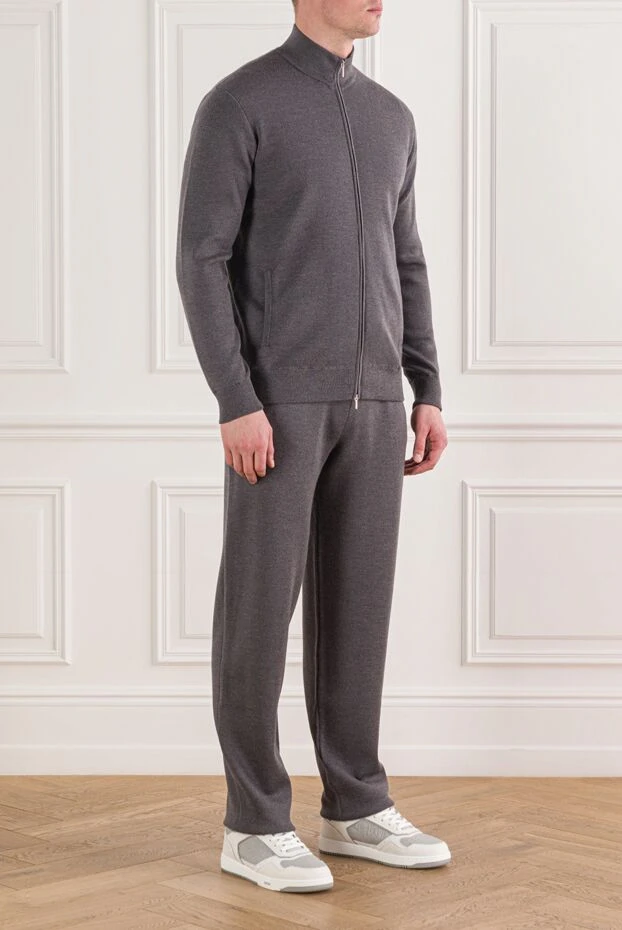 Cesare di Napoli графітовий костюм з м'якої вовни 191725 - фото 3