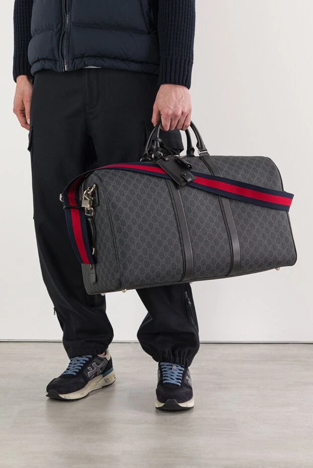 Large gray GG duffel bag - photo 2