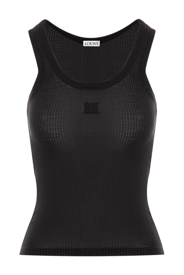 Loewe anagram black ribbed basic tank top 191767 - photo 1