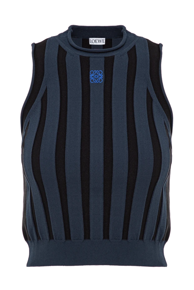 Loewe sleeveless crop top in textured knit with a wide rib 191768 - photo 1