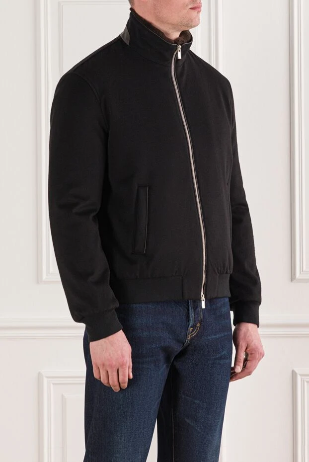 Tombolini black bodysuit with curved logo and lace 191846 - photo 2