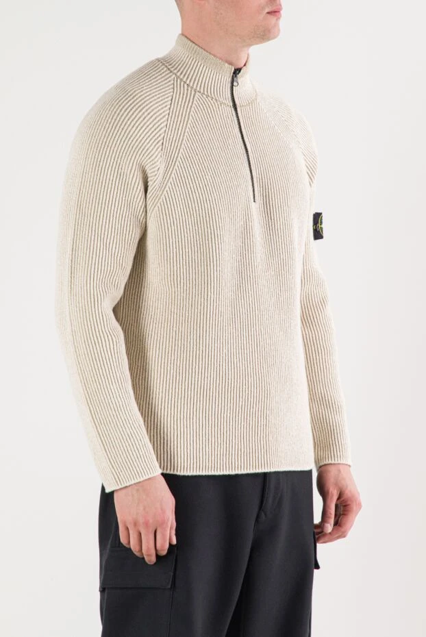 Stone Island rws wool half zip knitted tee 191853 - photo 3