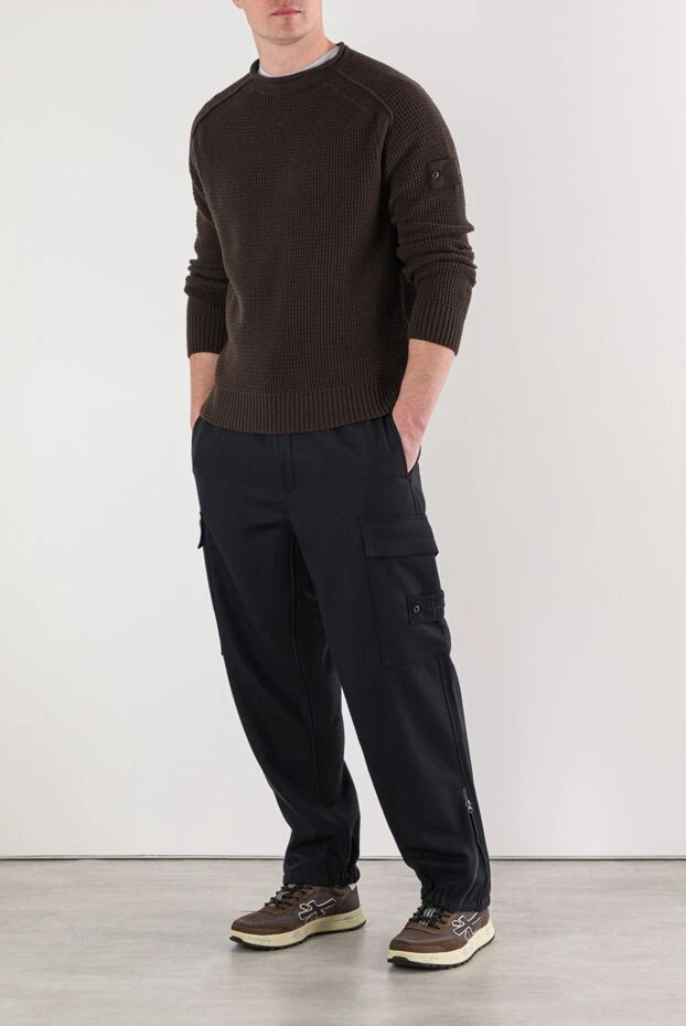 Stone Island джемпер коричневий із вовни rws geelong із вафельним візерунком. 191861 - фото 2