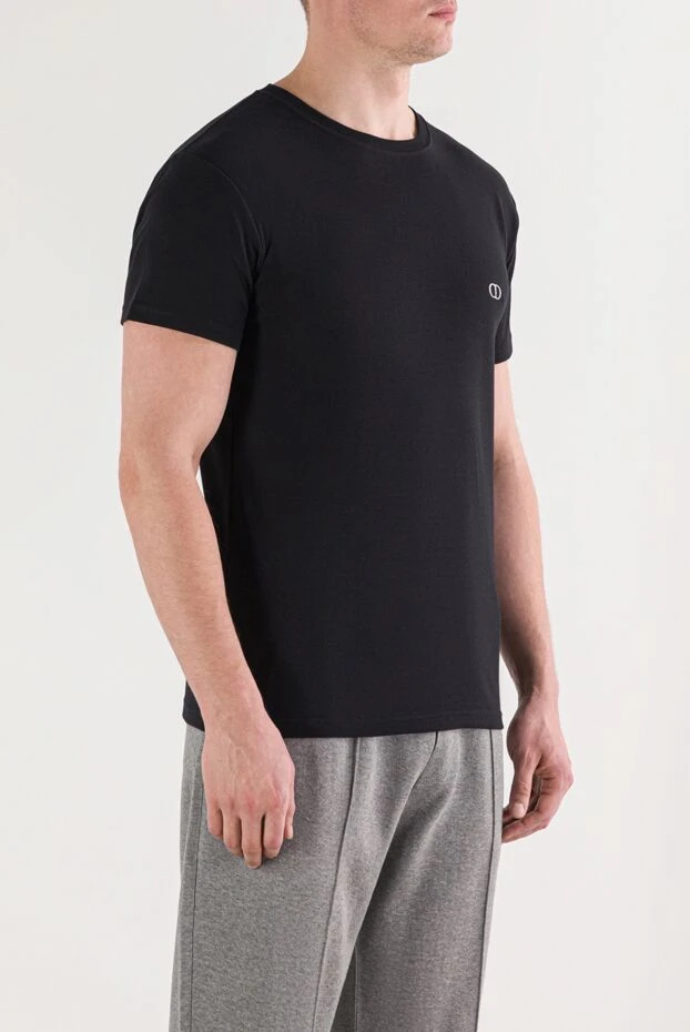 Dior black cotton t-shirt with a round neck and short sleeves 191883 - photo 3