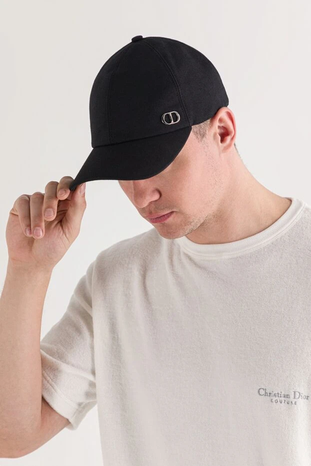 Dior black cotton cap with silver cd 191887 - photo 2