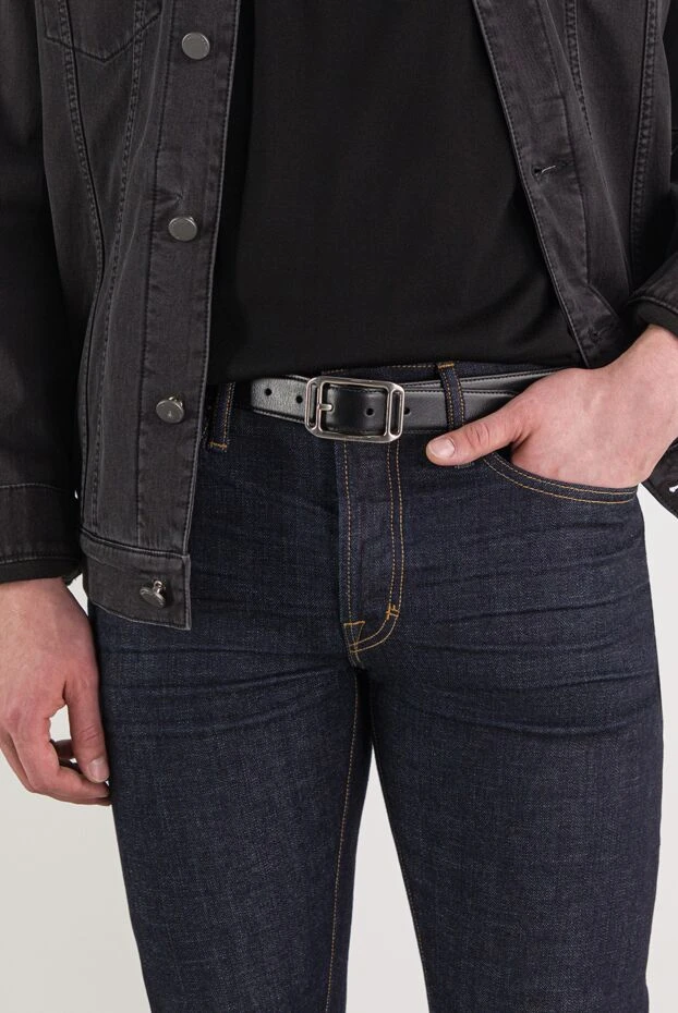 Tom Ford black belt made of smooth genuine leather with a graphic buckle 191895 - photo 2