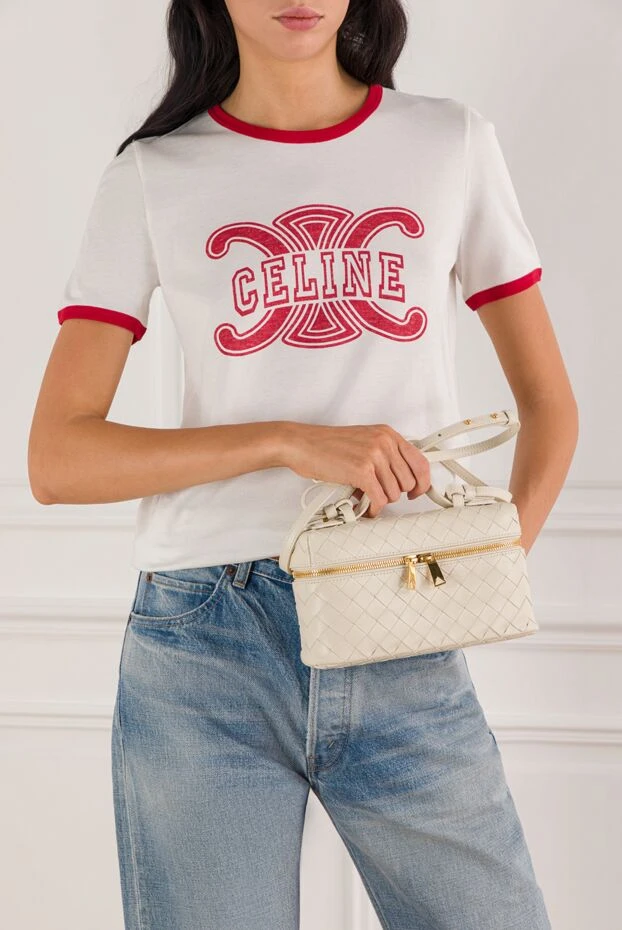 Bottega Veneta women's beige woven leather bag bang bang 191930 - photo 2