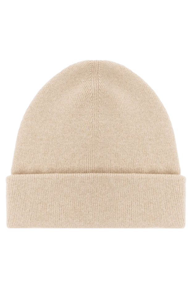 Loro Piana classic ribbed baby cashmere beanie hat in beige 191941 - photo 1