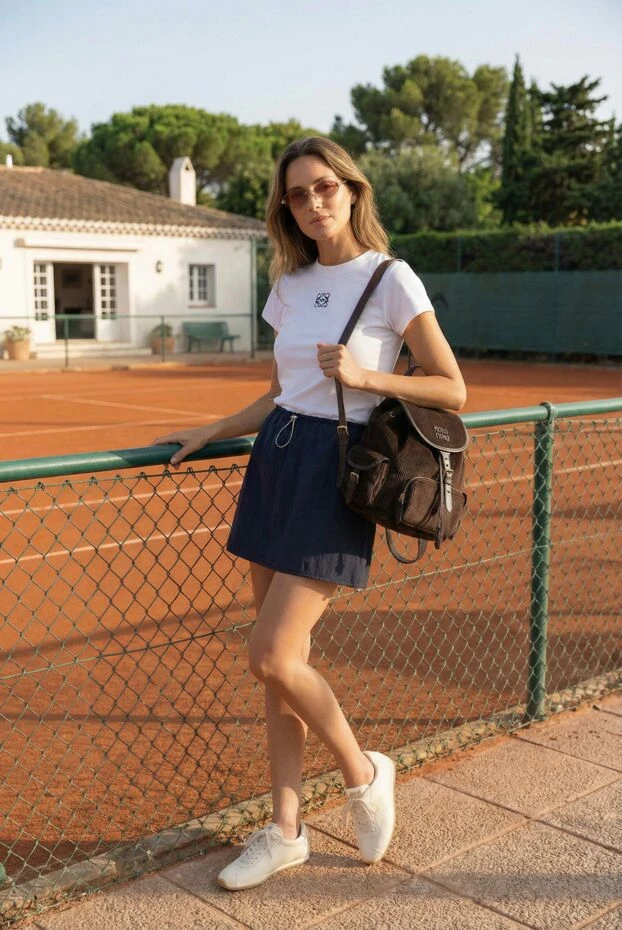 Loewe fitted white t-shirt with embroidered logo 191976 - photo 2