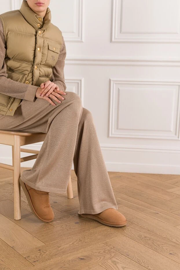 Marina Torres короткие угги из овчины коричневого цета женские 192051 - фото 2