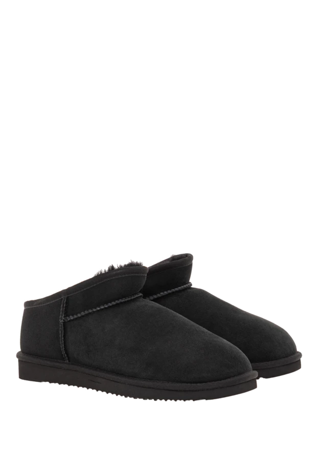 Marina Torres короткие угги из овчины черного цета женские 192052 - фото 3