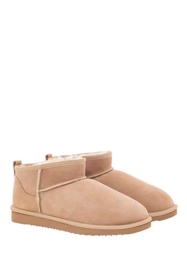 Marina Torres бежевые угги из замши с мягкой овчиной 192054 - фото 3